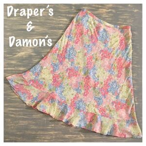 Draper’s & Damon’s Designer Floral Skirt Petite Sm